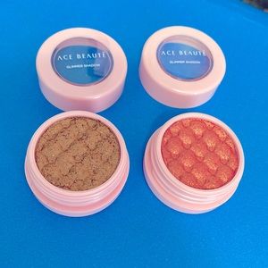Ace Beauté Glimmer Shadow in Iced Latte and Cotton Candy